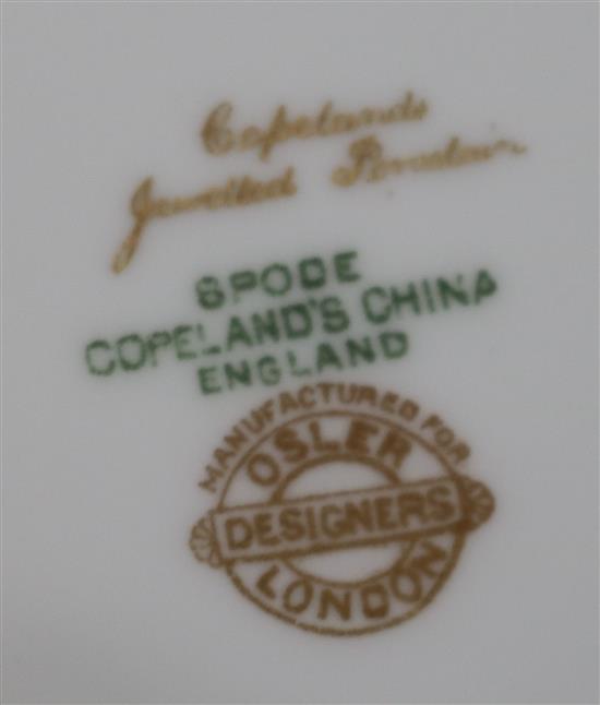 A group of Copeland Spode flower painted ceramics, the latter 18cm